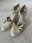 Buty sensatiano Anette 38 ecru skórzane