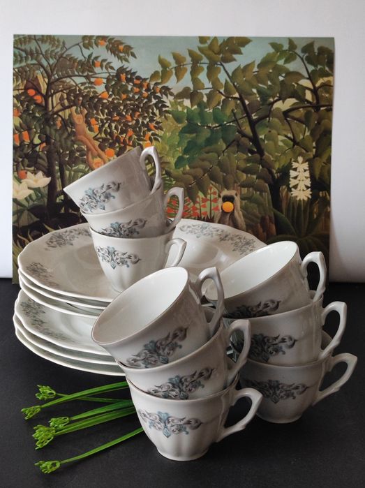 Stara porcelana Karolina talerze filiżanki kolekcje