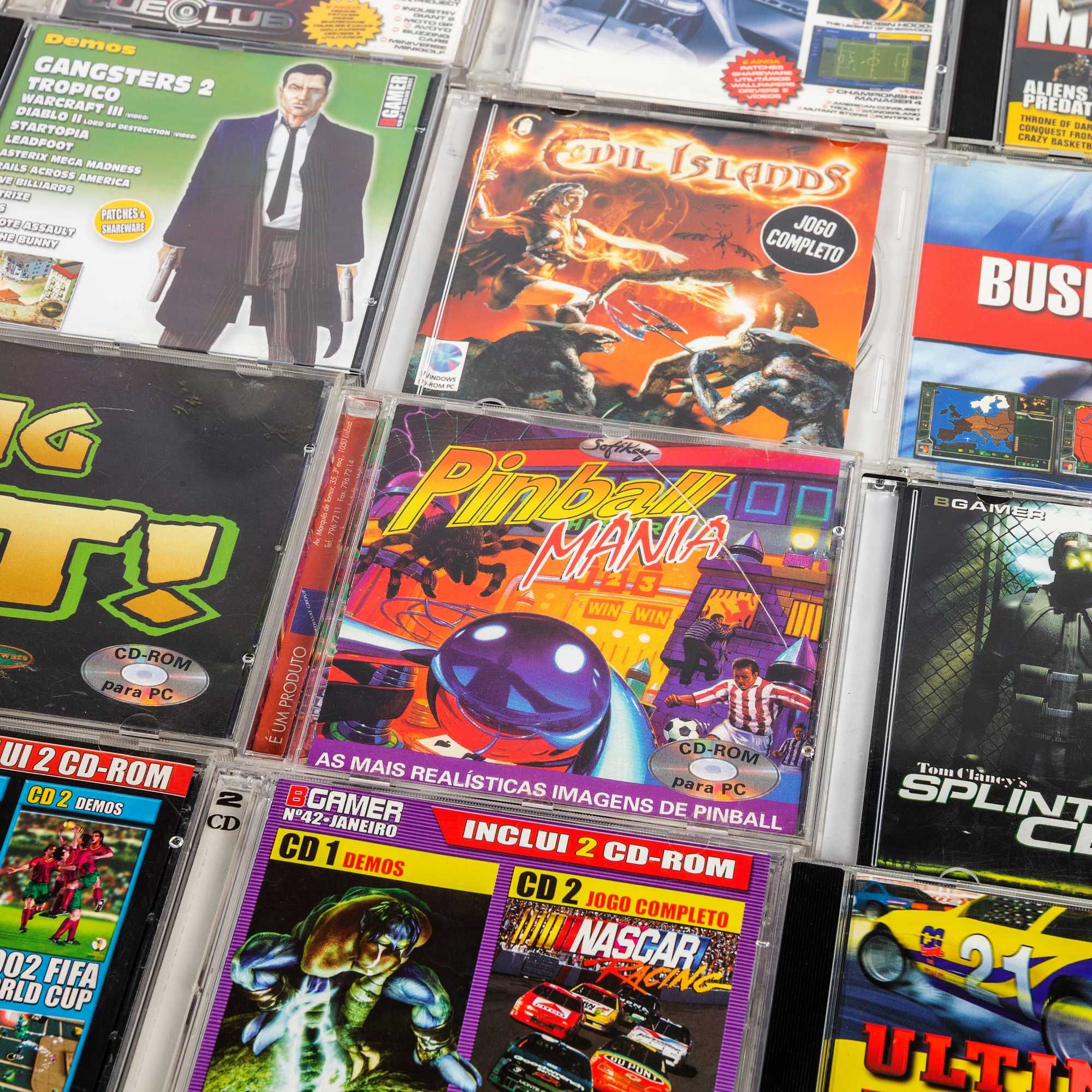 Lote de 35 CDs com Jogos e Demos para PC