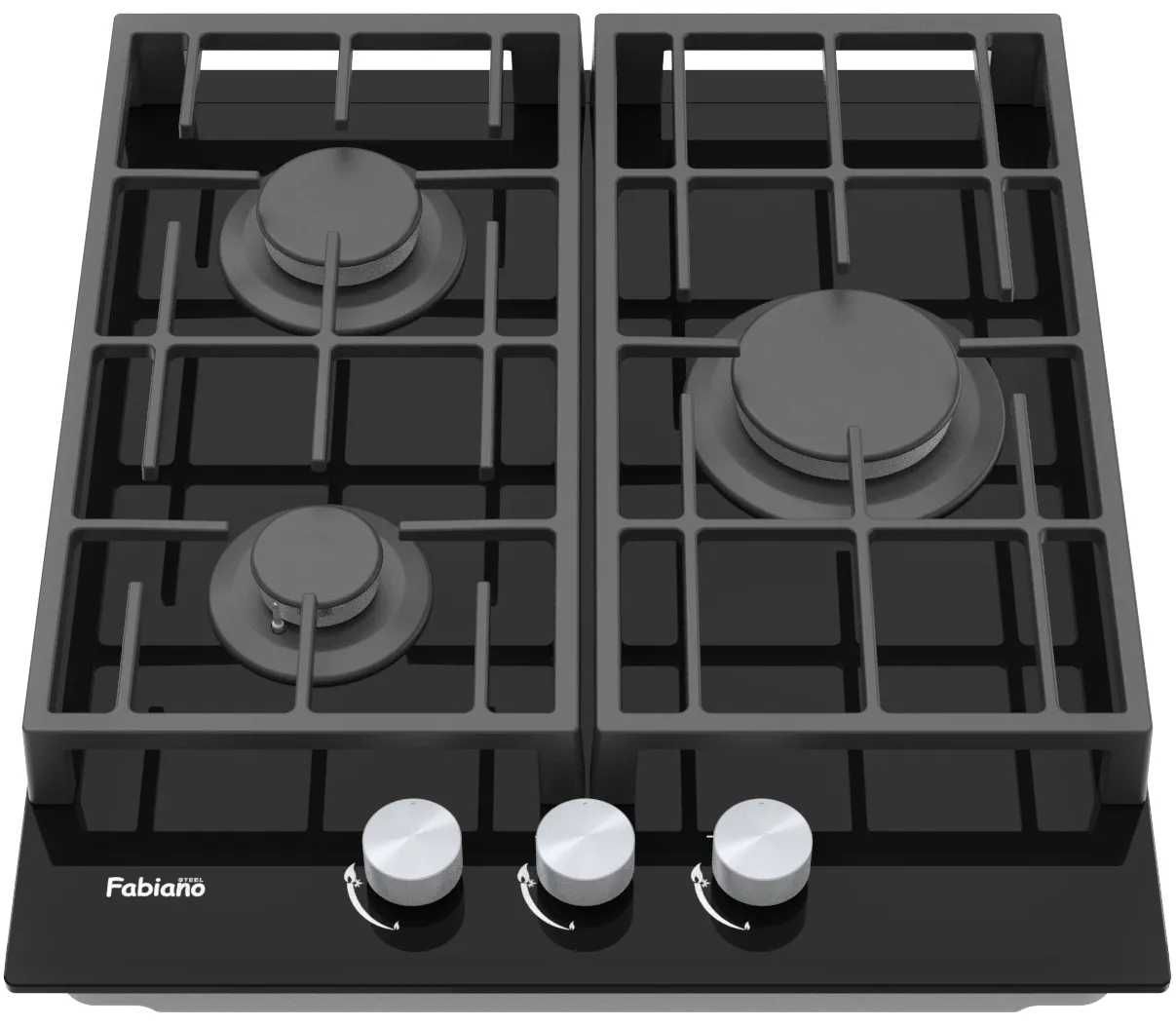 Варочная поверхность газовая Fabiano FHG 8453  Black Glass