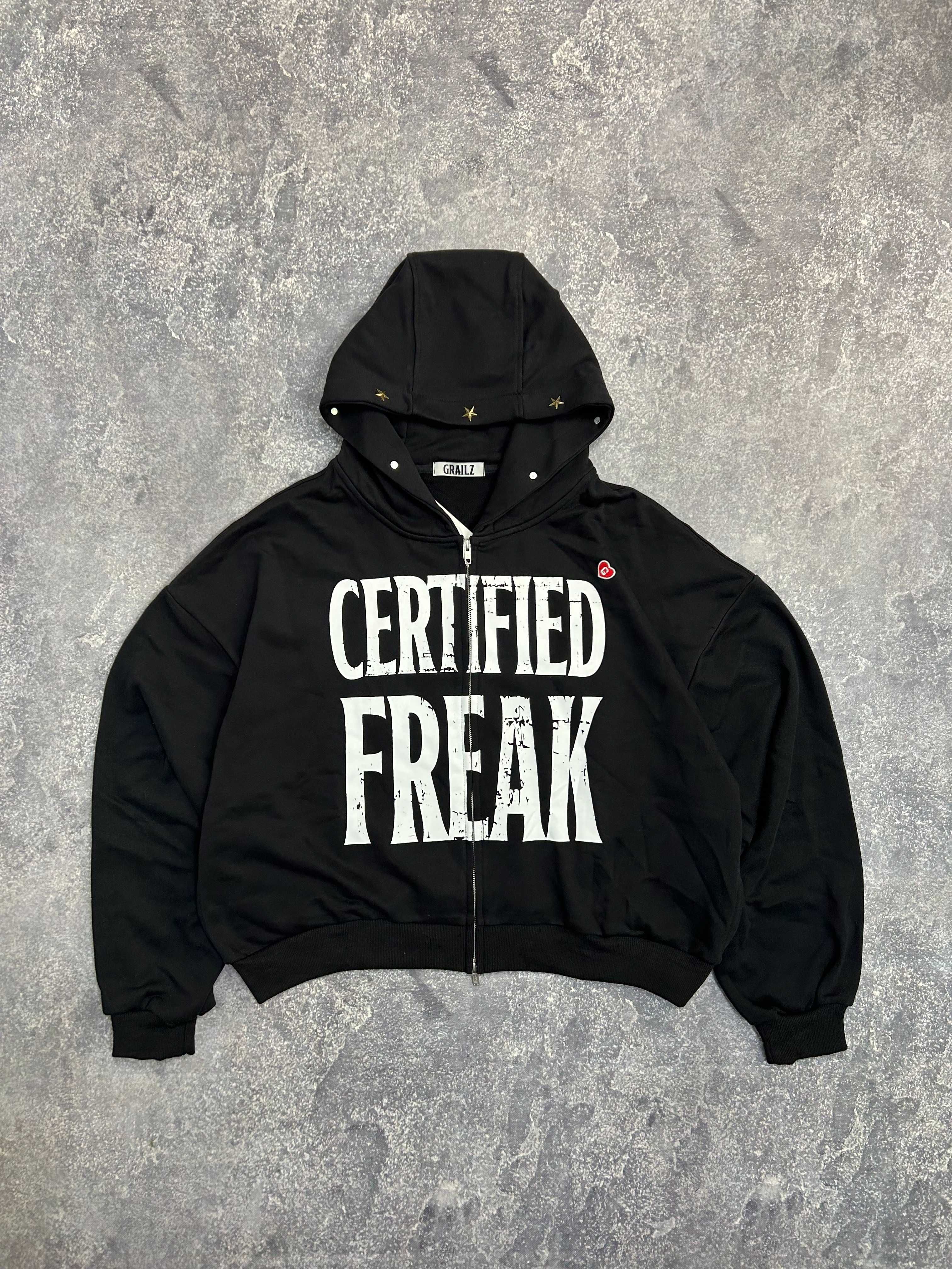 Project GRAILZ G/R gr cetified freak кофта худи черная зипка худі зіп.