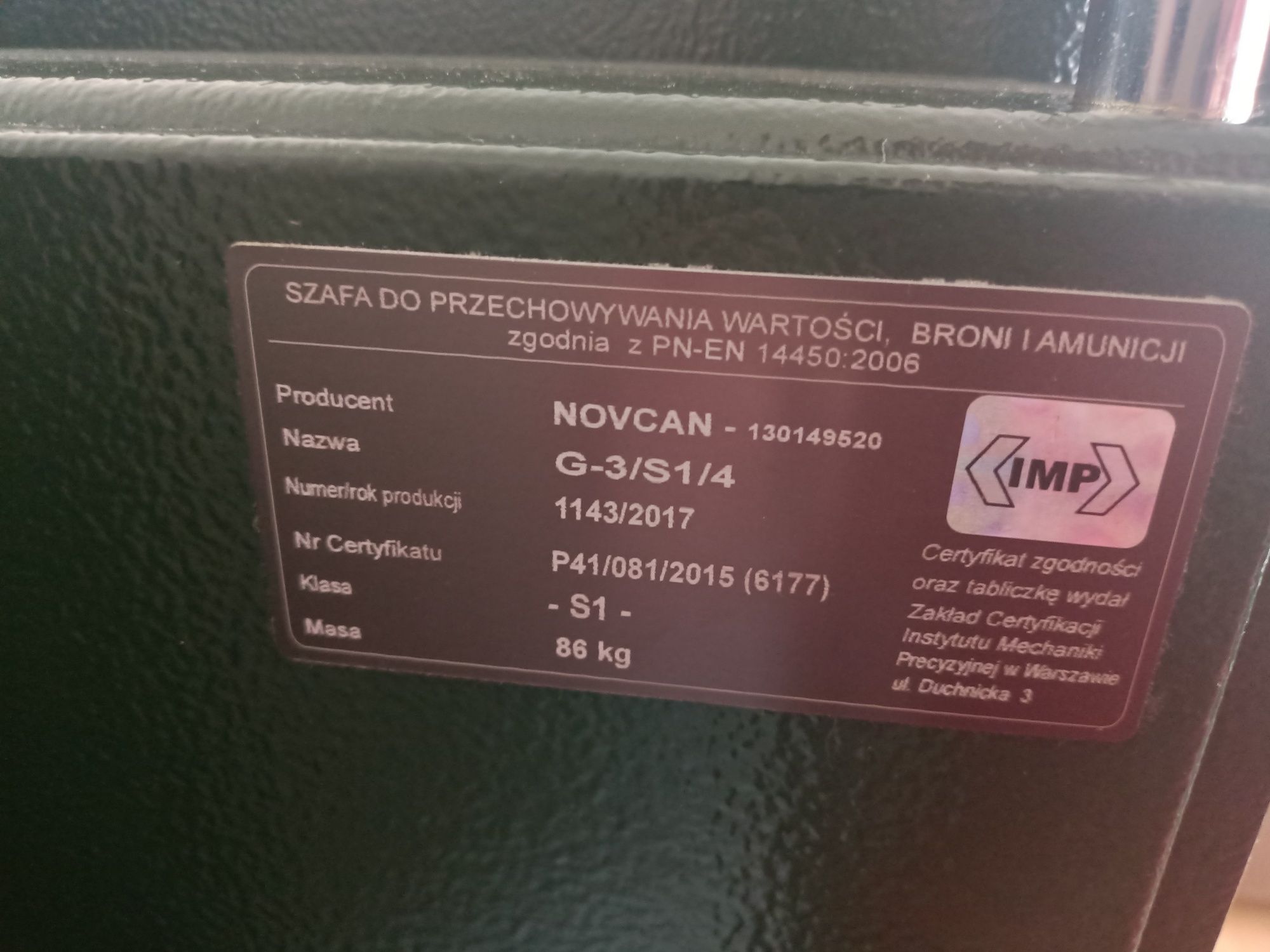 Sejf na broń myśliwska