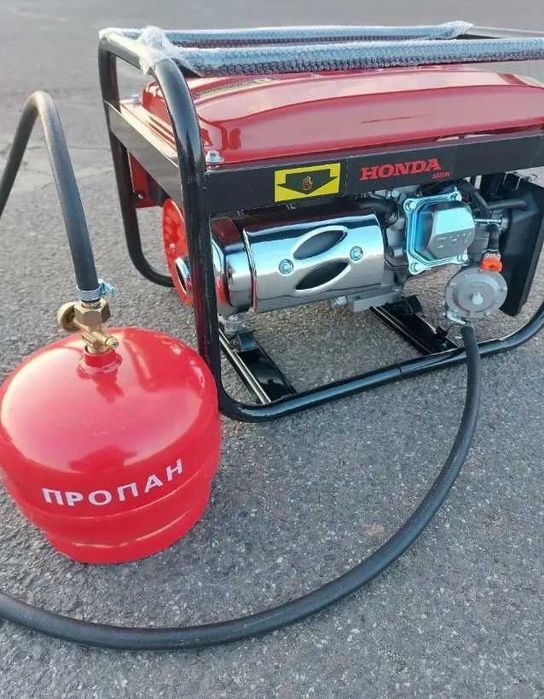 Генератор бензиновий 5.5 ква на газу бензогенератор газ бензин