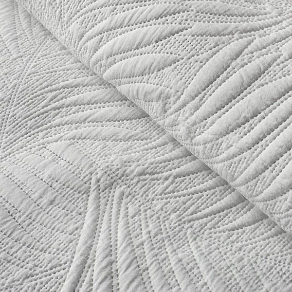 Narzuta na Łóżko Kanapę 170x210 Pikowana Kapa Pled STONE Biały