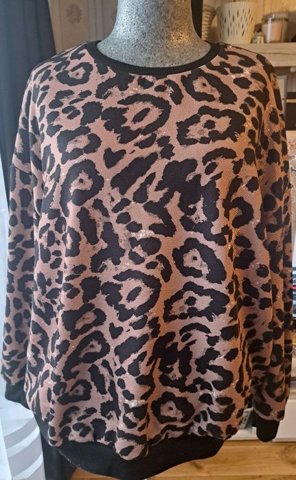 Bluzka brazowo czarna