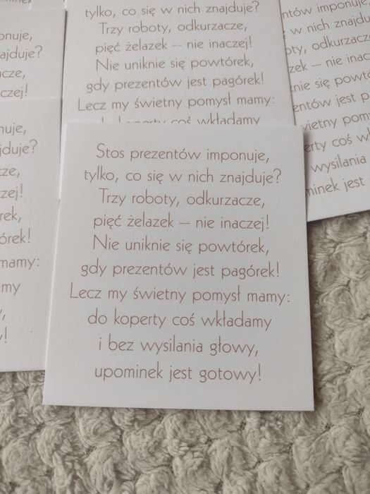 Karteczki do zaproszeń ślubnych