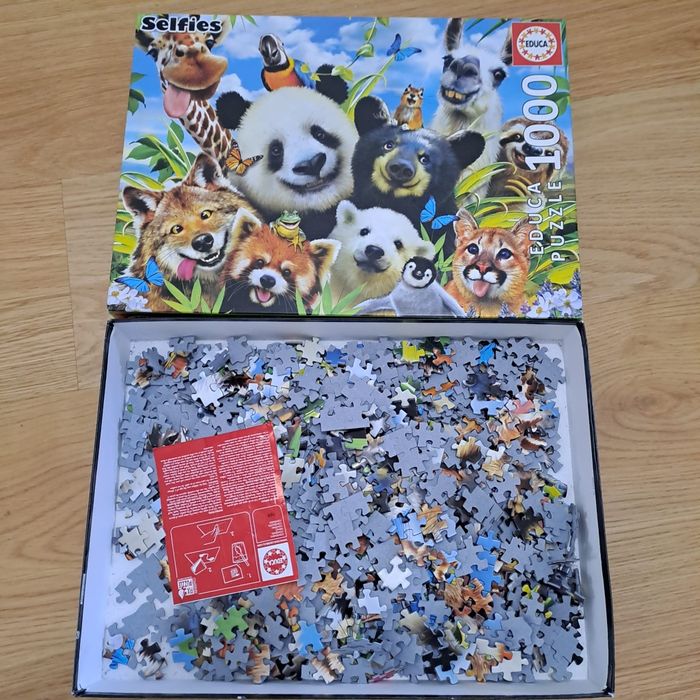 Puzzle Educa 1000 peças selfies Animais