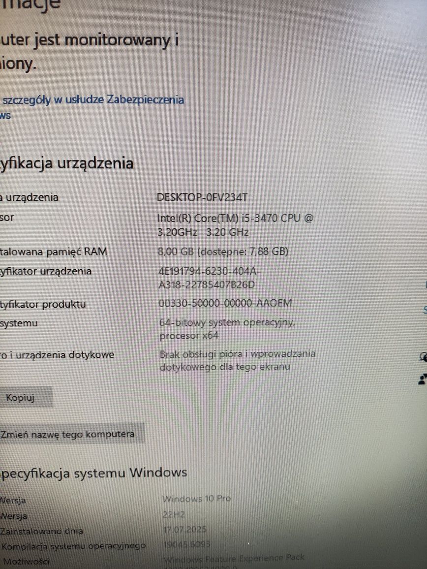 Komputer stacjonarny Dell Wostro win 10 pro