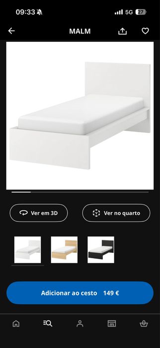 Cama ikea solteiro
