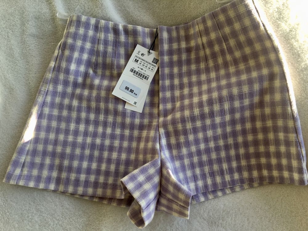 Szorty spodenki zara w kratę vichy hit sezonu rozm M 38