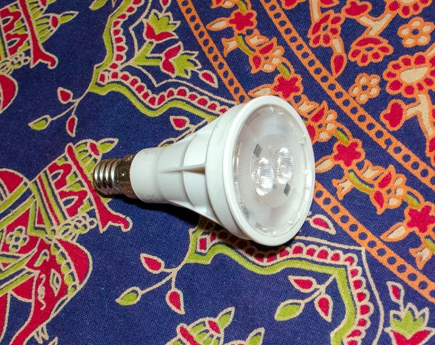 Foco cromado de encastrar com lâmpada led E14, R50 - 6 unidades
