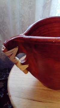 Gliniane naczynie, wazon Cepelia