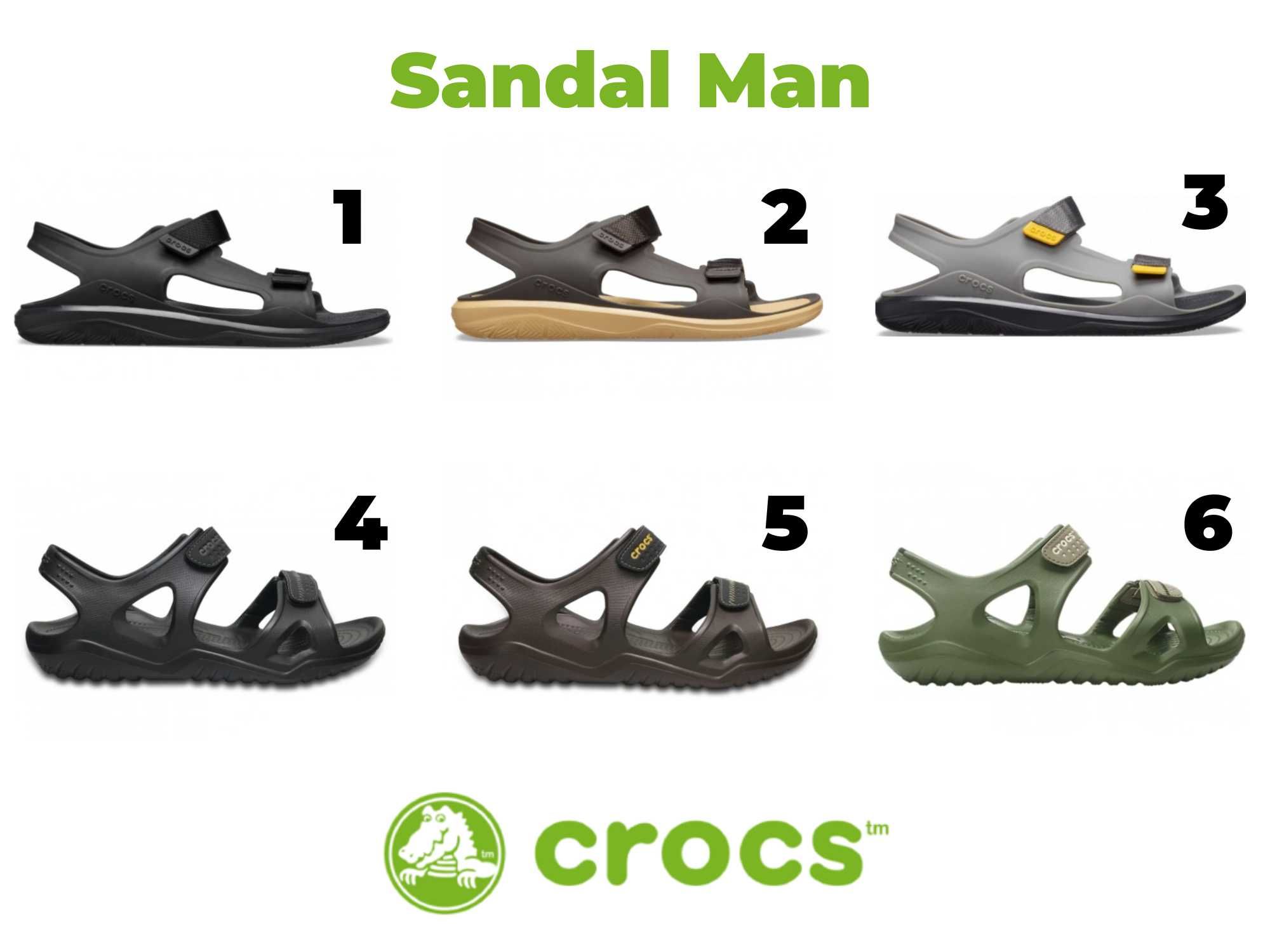 Мужские сандалии на лето мягкие Crocs Sandal Man Swiftwater River