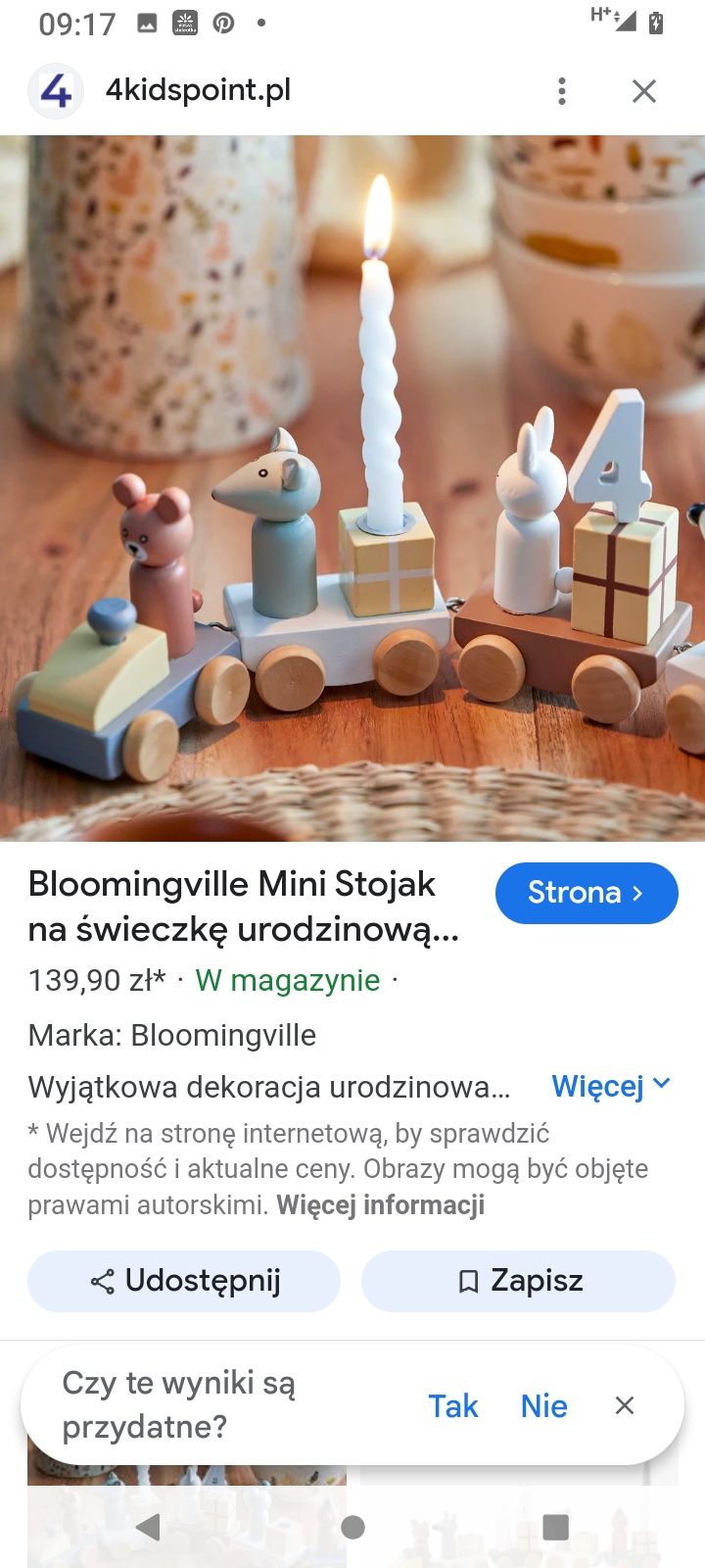 Pociąg drewniany,urodzinowy mini stojak na świeczki