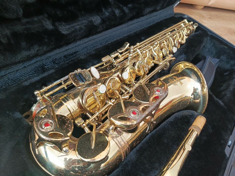 Saksofon altowy STAGG 77-SA + futerał + statyw Oleg Bulldog