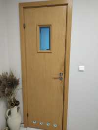 Drzwi używane Pol-skone no w naturalnej okleinie, z ościeżnicami