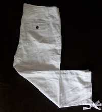 YESSICA nowe spodnie marynarskie rybaczki 42 XL białe len bawełna