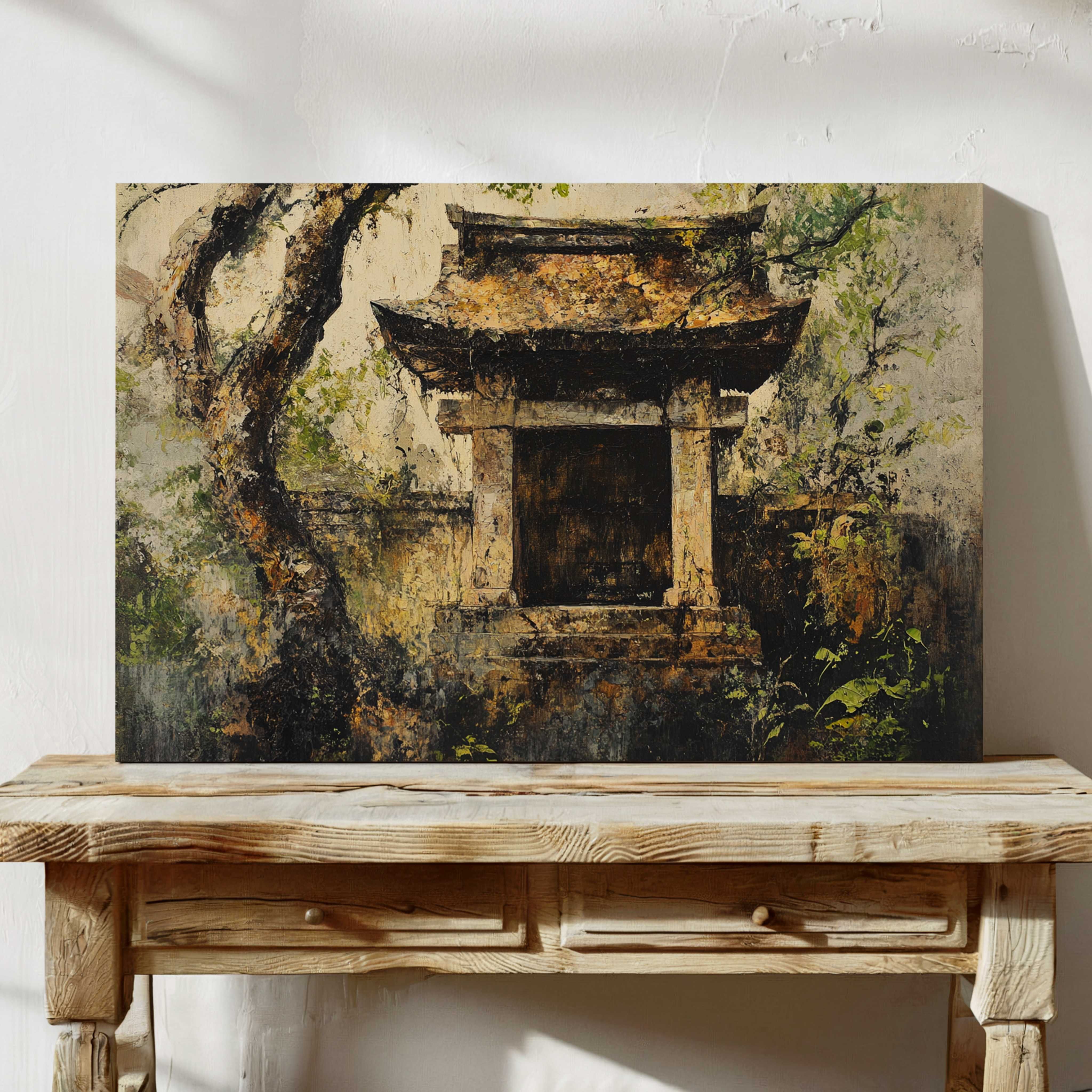 Zapomniana Świątynia | Obraz, płótno 150x100 cm – Wabi Sabi 55