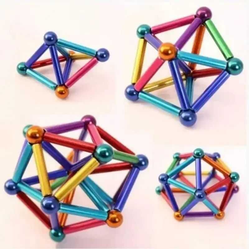 Іграшка головоломка Neo Cube, конструктор магнітні кульки зі стрижнями