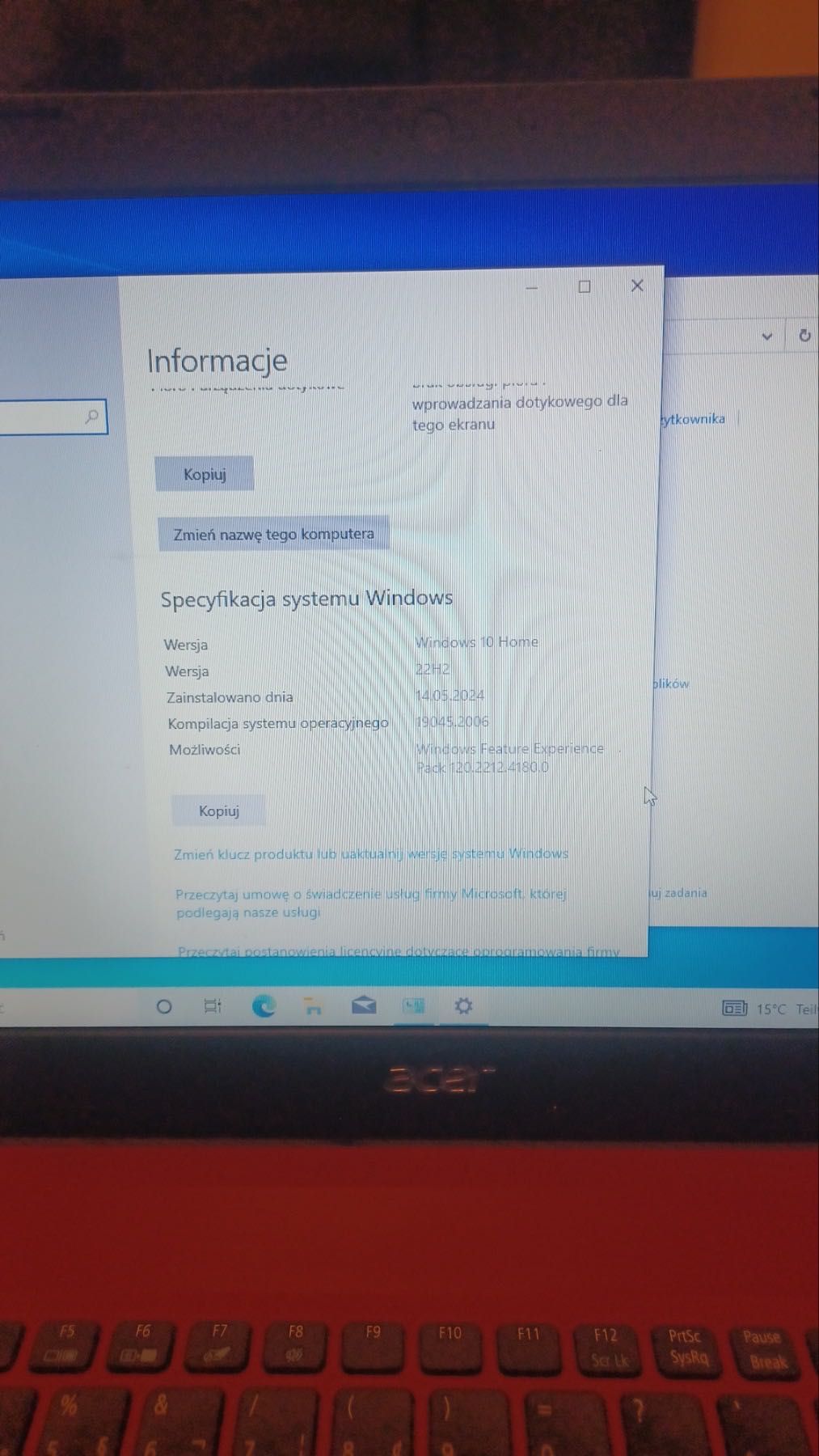 Laptop ACER Aspire 3 A315-31-C27Z /4GB/1000 GB Czerwony