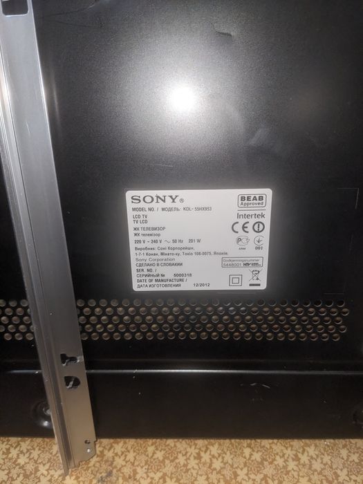 Sony kdl-55hx953 розборка