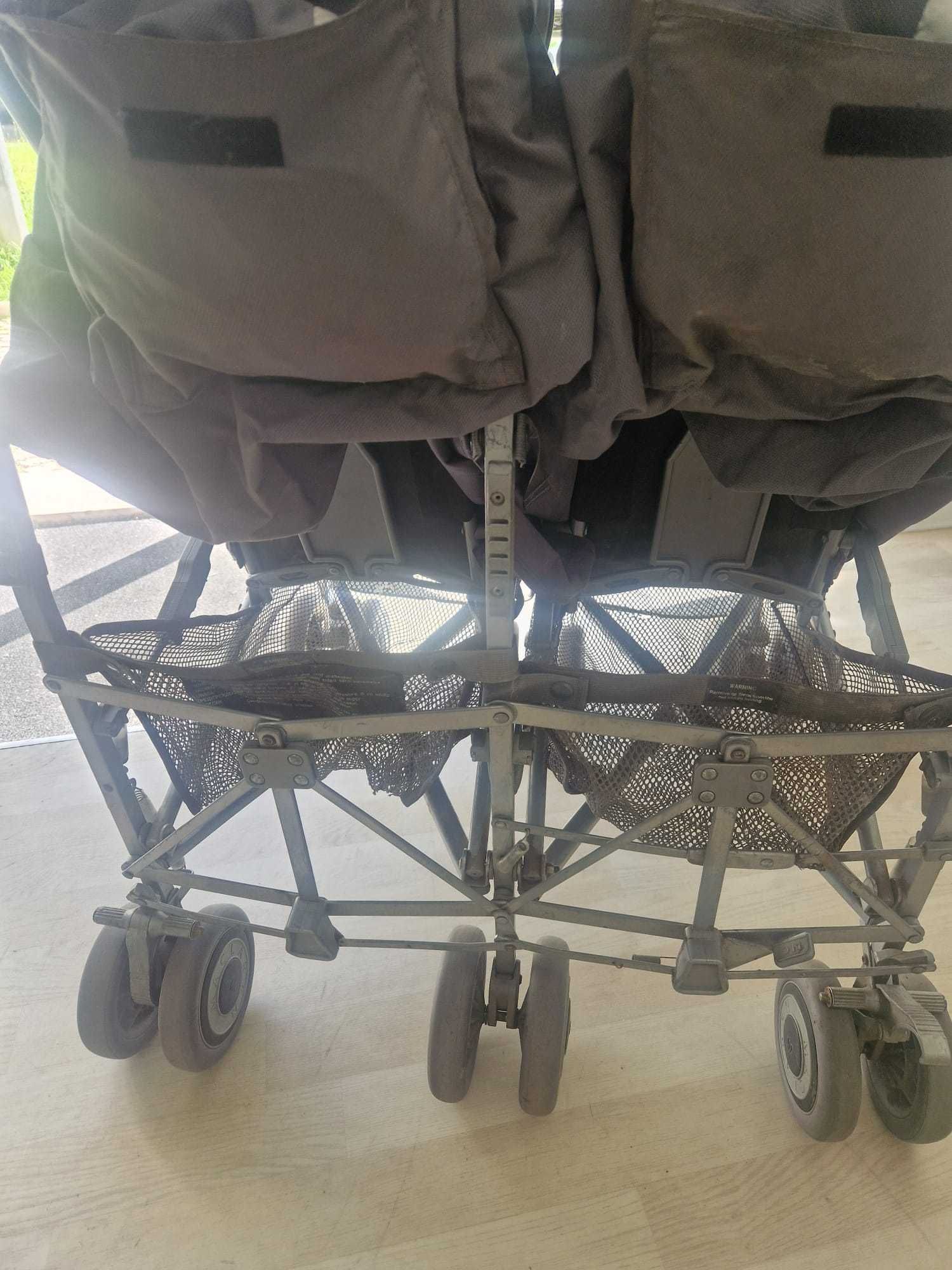 Carrinho Bebé Gémeos Duplo Bengala Marca Maclaren Twin bom estado