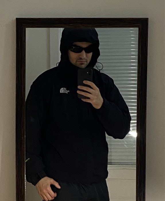 (M) THE NORTH FACE Черная курточка на мембране осенняя с подкладом tnf