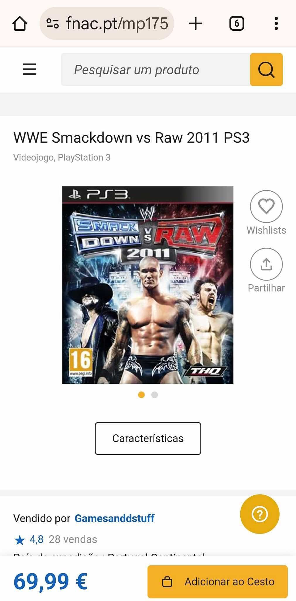 Jogo PS3 – Smack Down VS Raw 2011