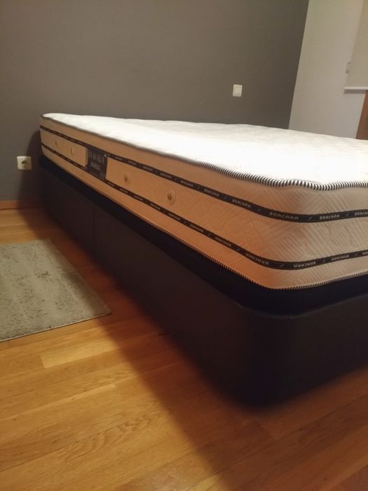 Cama com arrumação Ikea + Colchão ortopédico Bracara 200×160