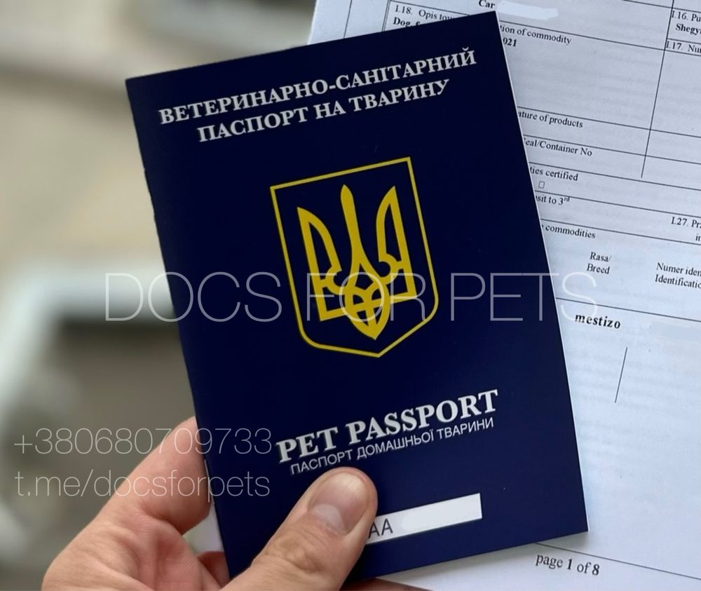 ТЕРМІНОВІ Документи для котів собак титр титри паспорт чіп сертифікат