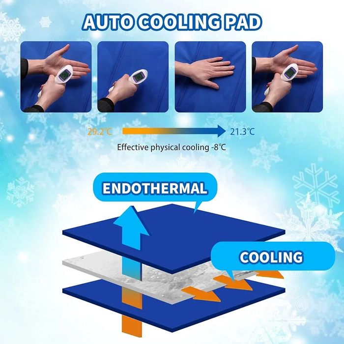 GENERAL ARMOR Żelowa mata chłodząca, karimata chłodząca, 140 x 70cm