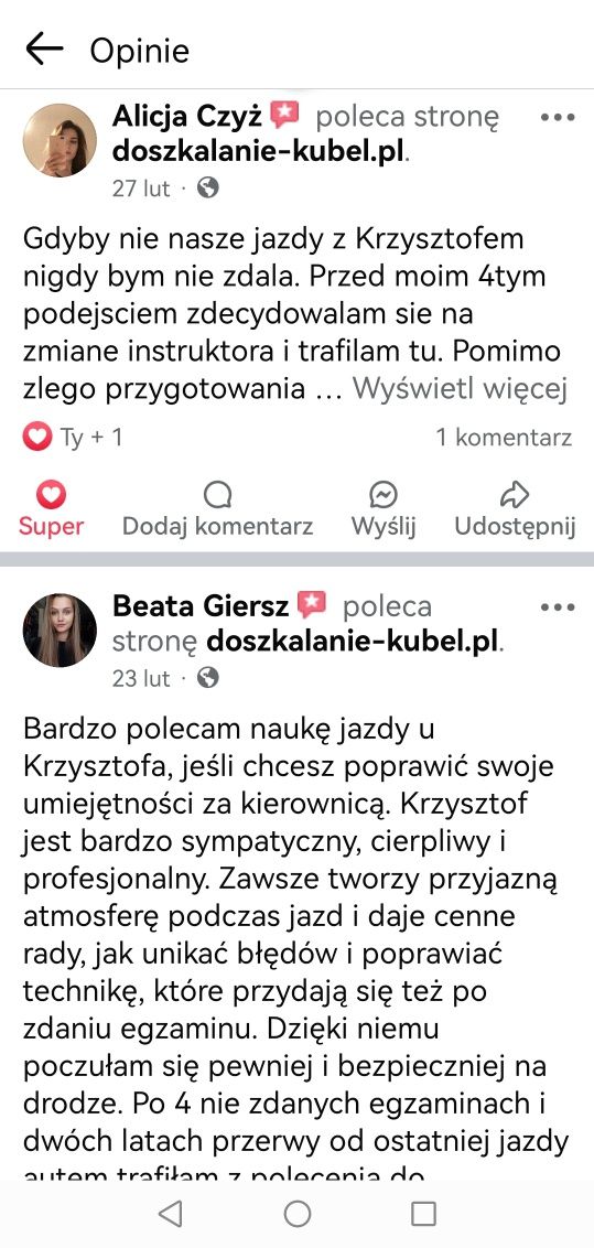 Jazdy doszkalające kat. B, Bemowo, Odlewnicza
