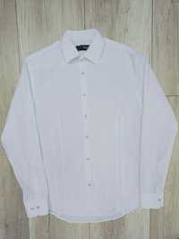Elegancka biała koszula męska z długim rękawem, Bolf, rozmiar XL