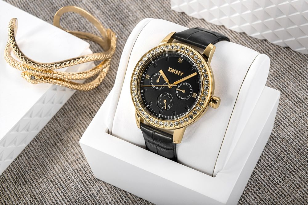 zegarek damski dkny parsons multi glitz dk1l055l0025 + box