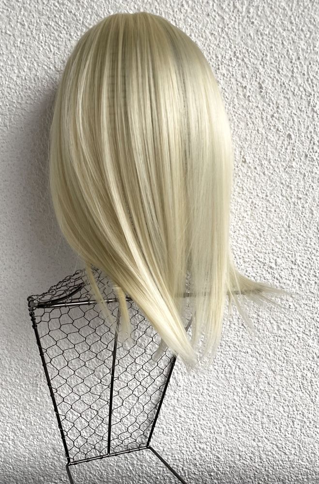 Włosy doczepiane, jasny blond, topper, tupet ( 465 )