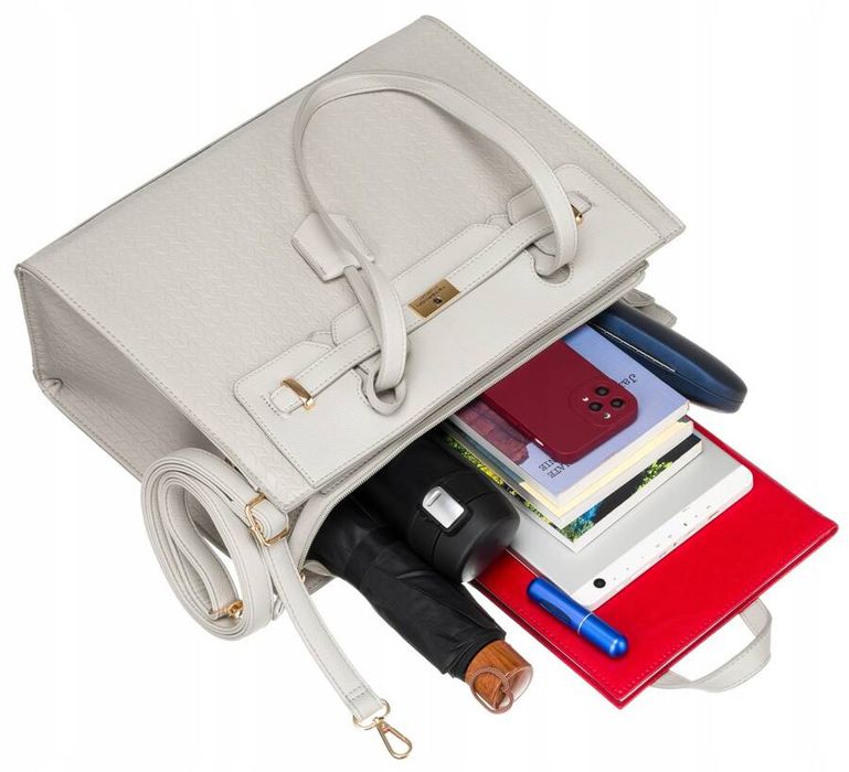 stylowa torebka damska z odpinanym paskiem - peterson