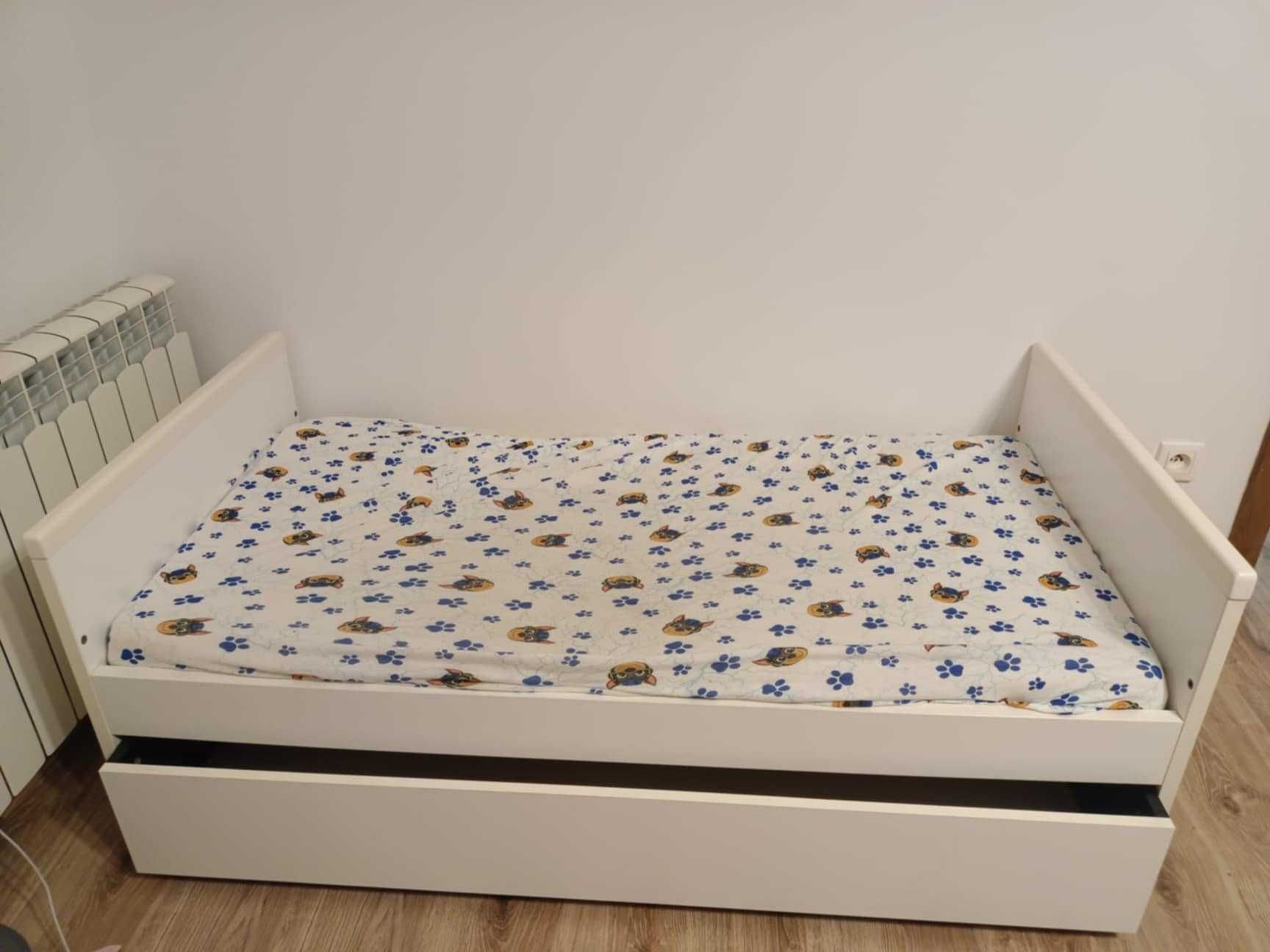 Łóżeczko tapczan 2w1 70x140 z materacem OKAZJA