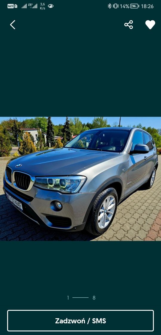 Bmw x3 f25 2.0d cesja leasingu