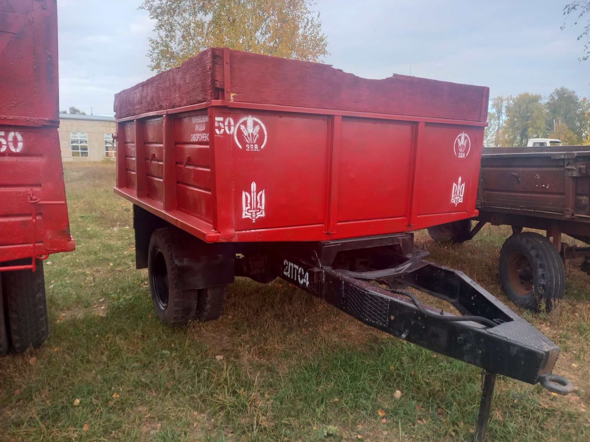 Прицепи самосвали одноосні