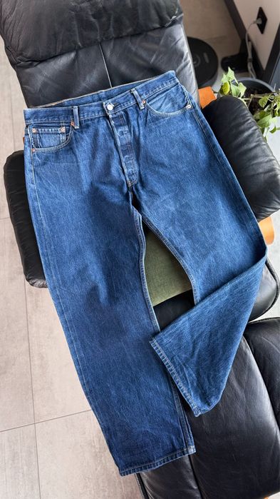 Джинси levi's 501 original fit синього та сірого кольору w38 l30