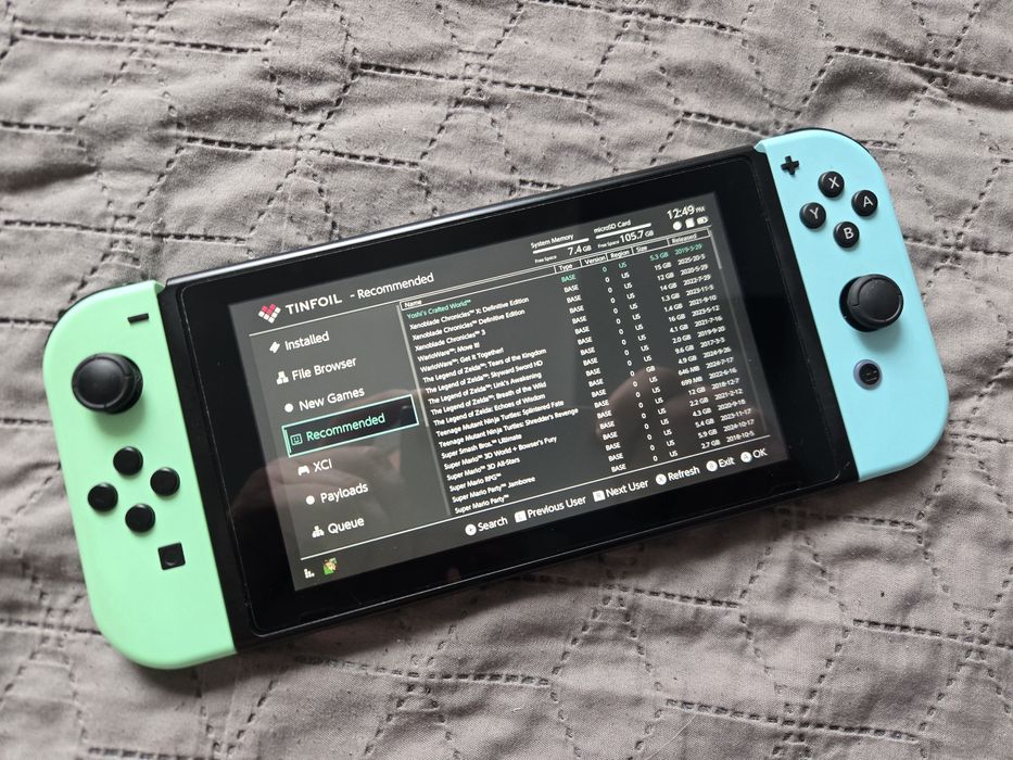 Konsola Nintendo Switch V2 Przerobiona CFW Chip Atmosphere 128GB