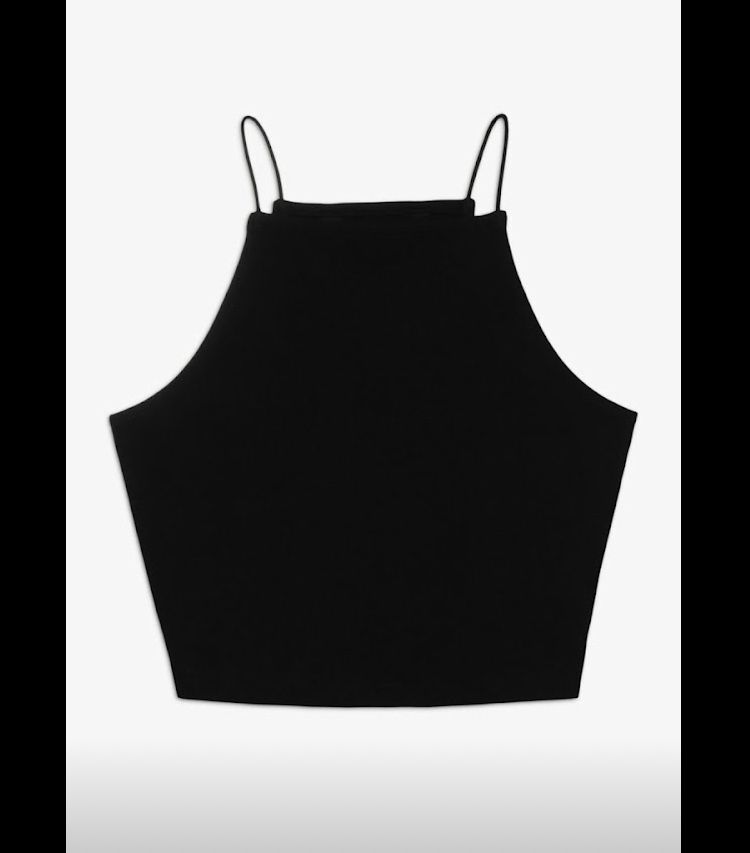 Czarny krótki crop top XXS 32 xs 34 new look basic jednolity