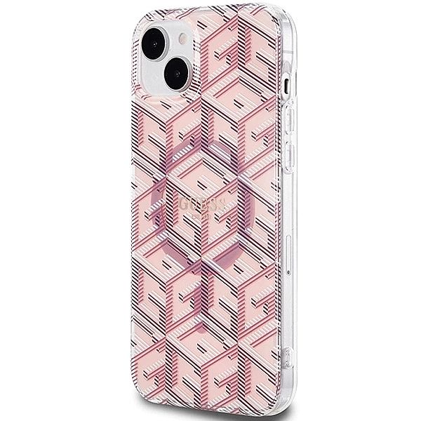 Etui Guess IML GCube MagSafe na iPhone 15 Plus / 14 Plus - różowe