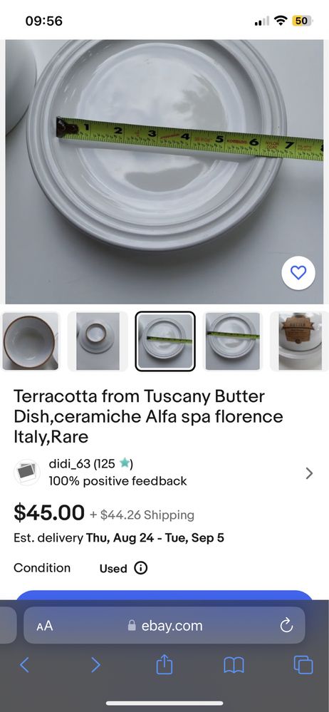 Maselniczka Terracotta from Tuscany Butter ceramika z Toskanii