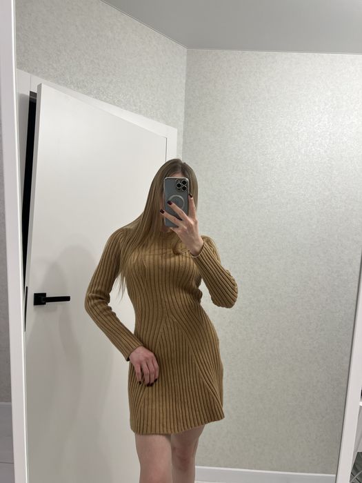 Сукня hm тепла коричнева плаття