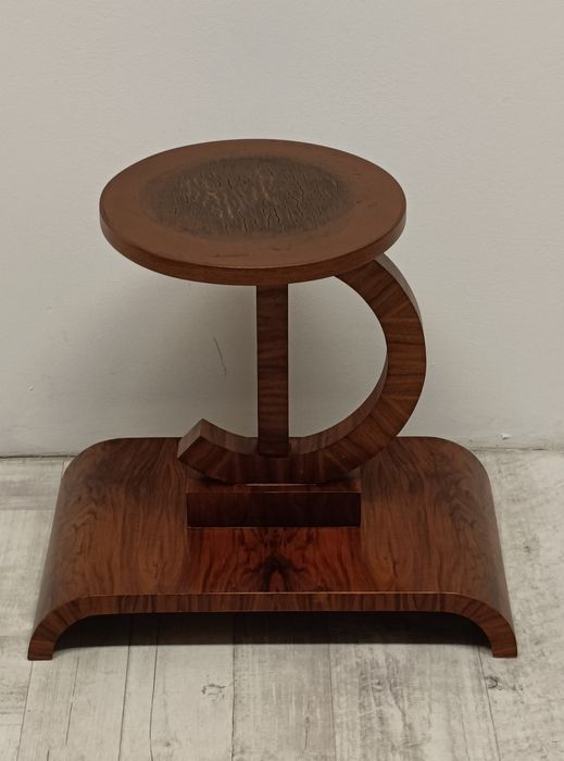 kwietnik art deco fornir orzech vintage lata 40-te