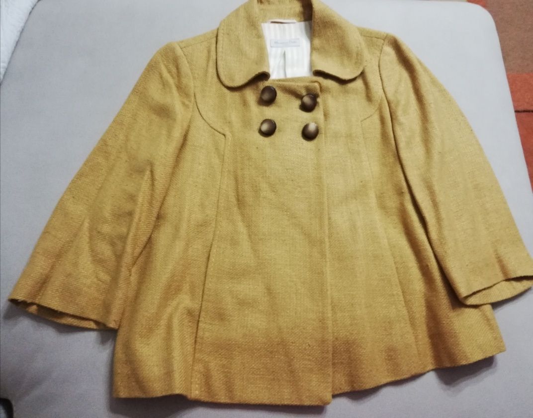 Casaco amarelo torrado Massimo Dutti