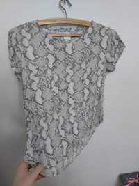 Nowy top tshirt bluzka h&m damska wzór zwierzęcy wężowy bawełna