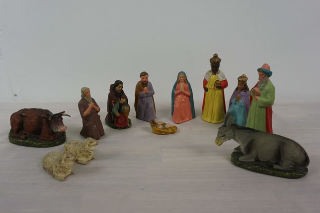 Figurki stare zestaw Szopka Bożonarodzeniowa