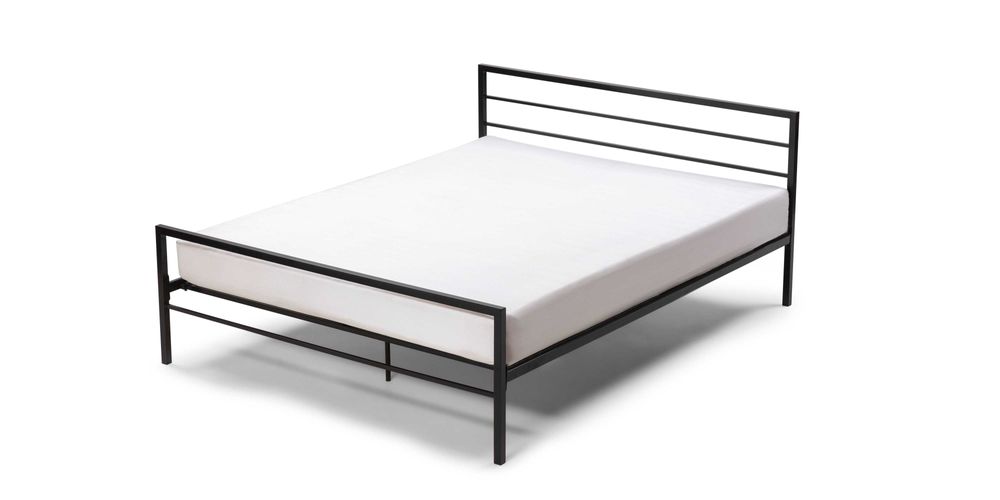 Łóżko metalowe ze stelażem + materac